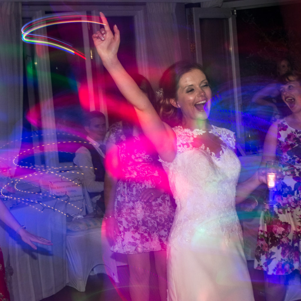 Bride dancing light effect